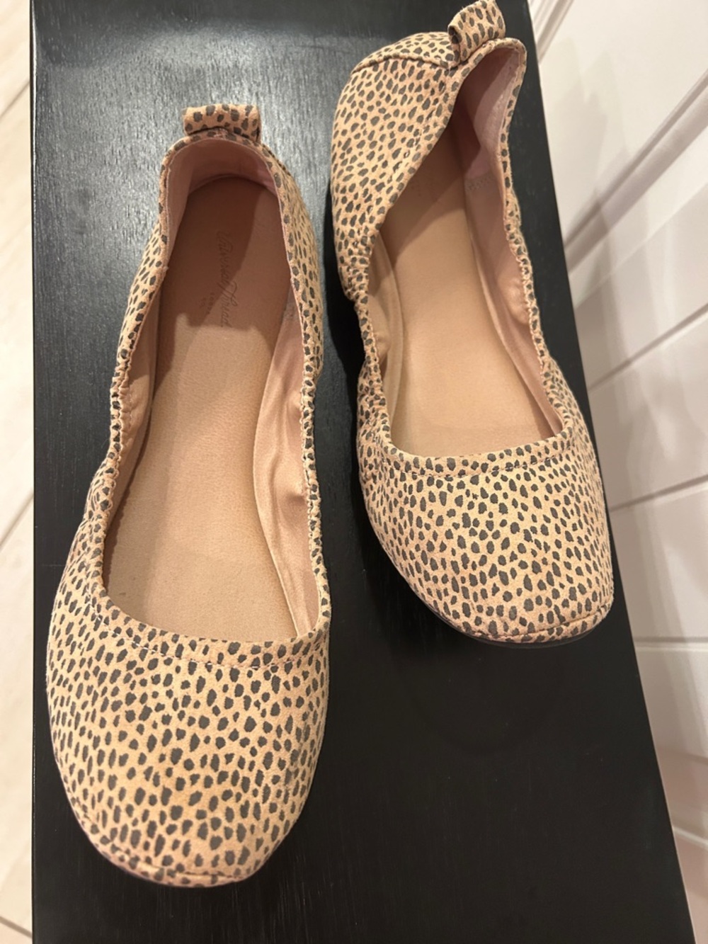 Universal Thread Leopard Print Ballet Flats - Beige and Black